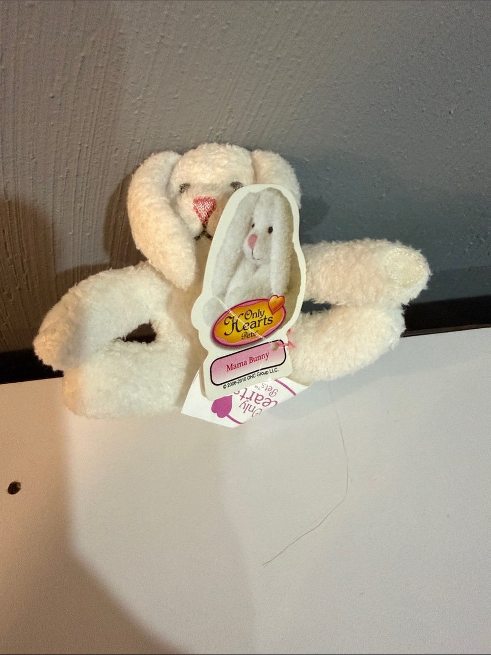 McDonald’s Mama Bunny Only Hearts Cream Plush Bunny with Pink Nose